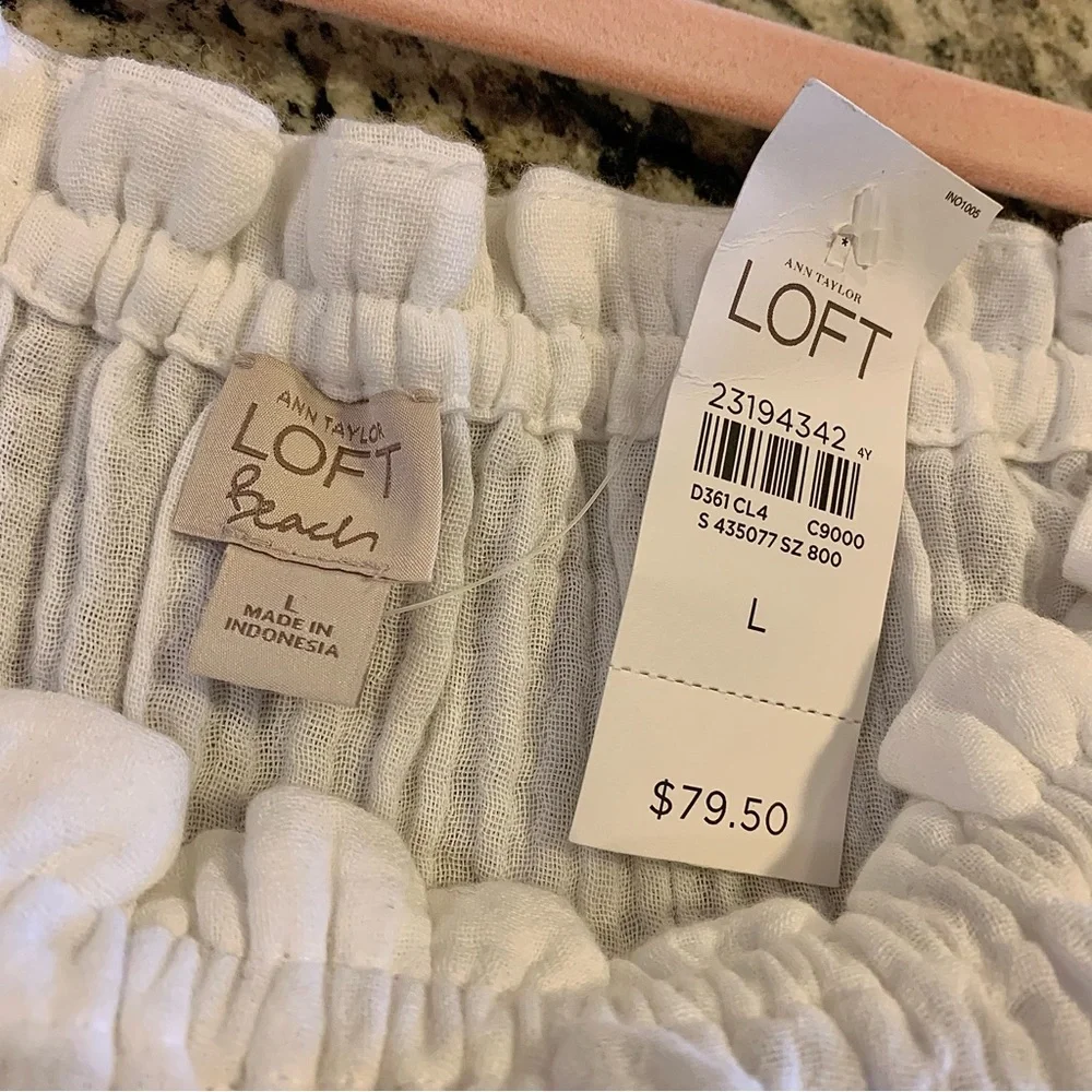 Ann Taylor LOFT 100% cotton white dress - Picture 3 of 6